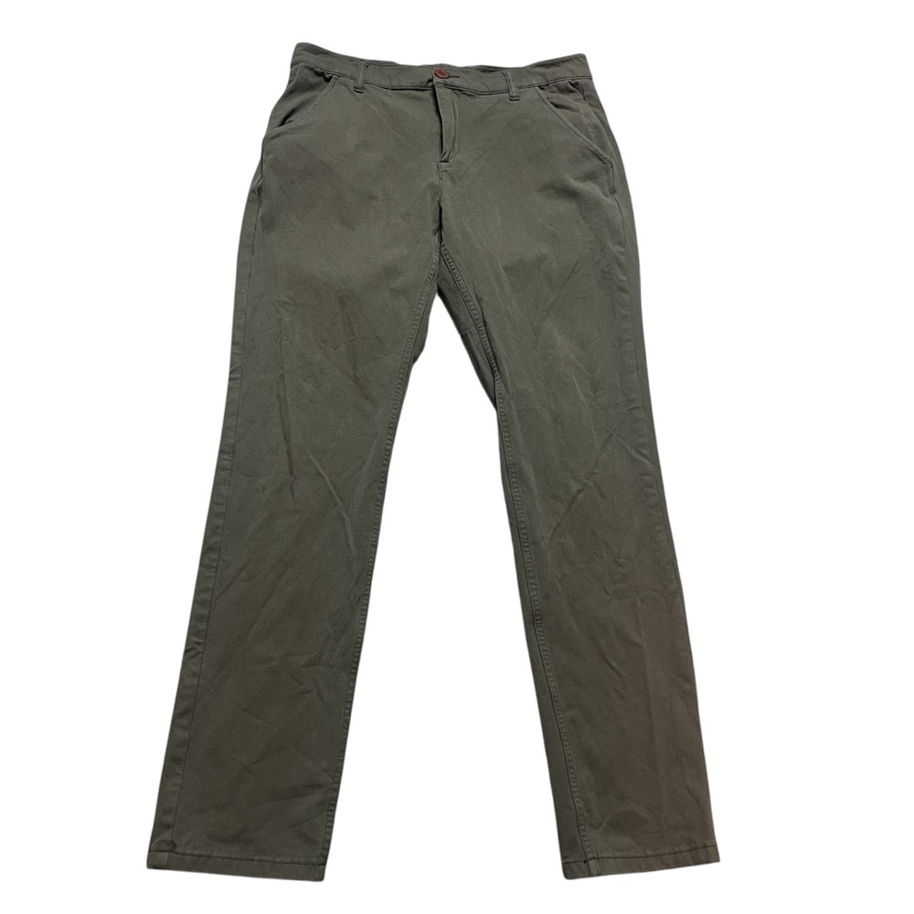 Mugsy Mens Olives Army Green Comfortable Chino Pants- Size 33x34- Model K4PNOL